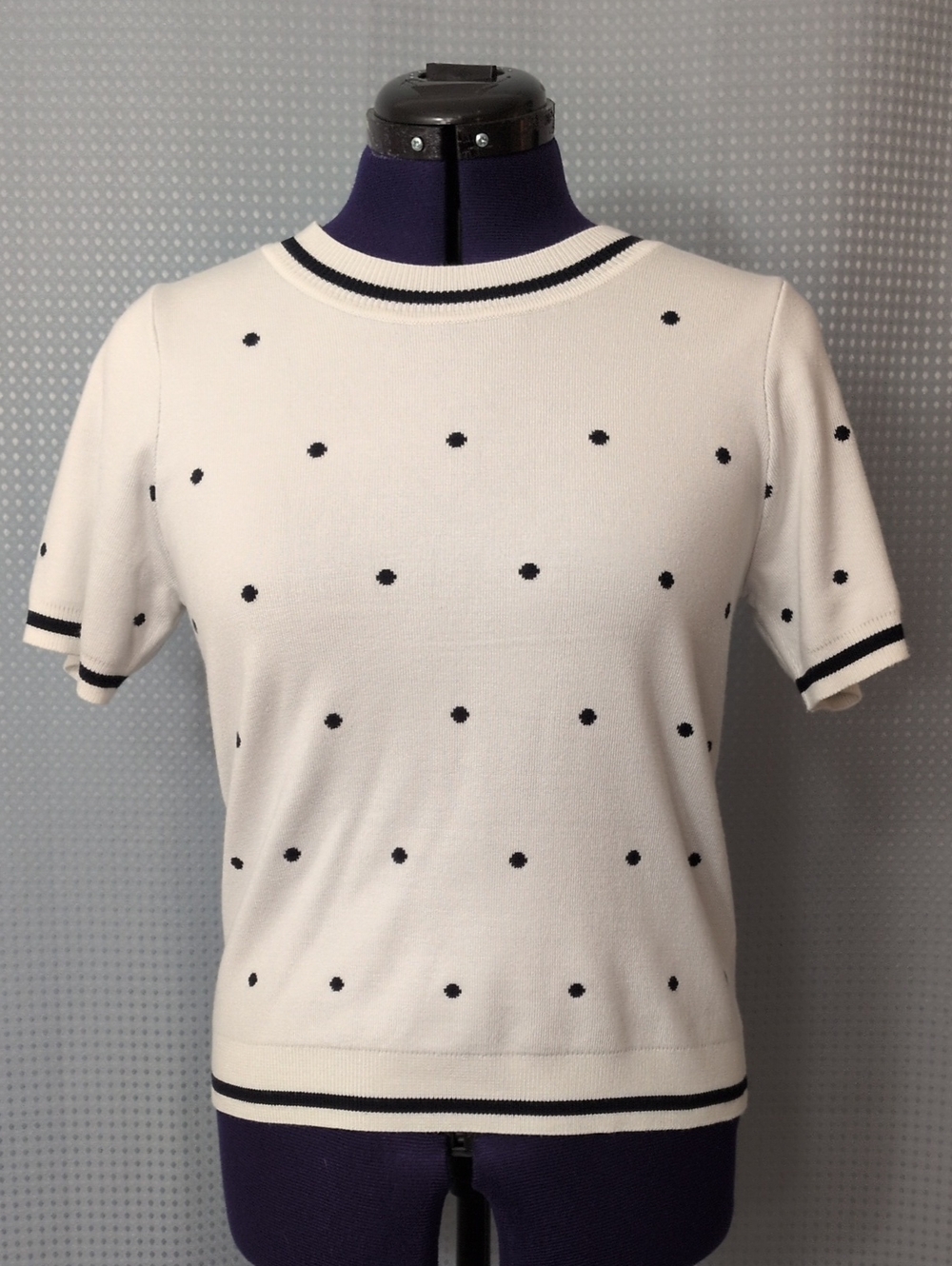 Adrianna Papell Polka Dot Sweater NWT